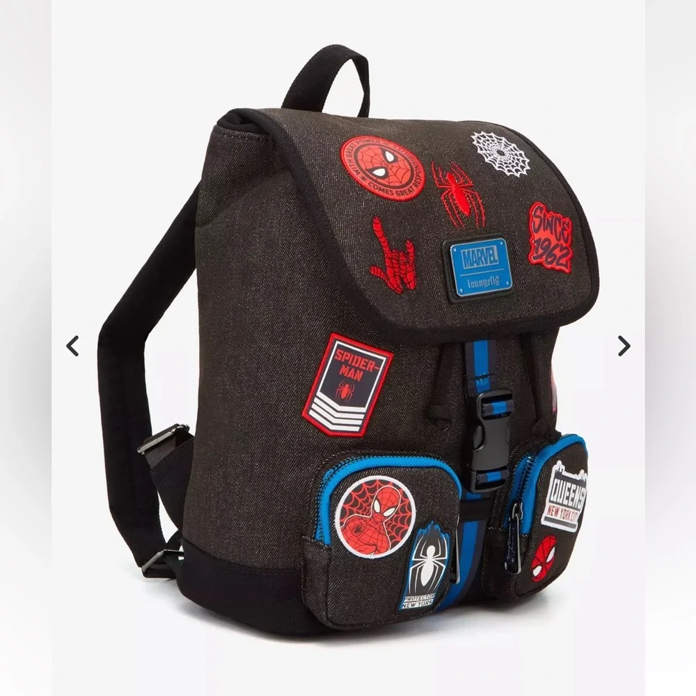Loungefly Marvel Spider-Man Icons Patches Mini Backpack - BoxLunch Exclusive